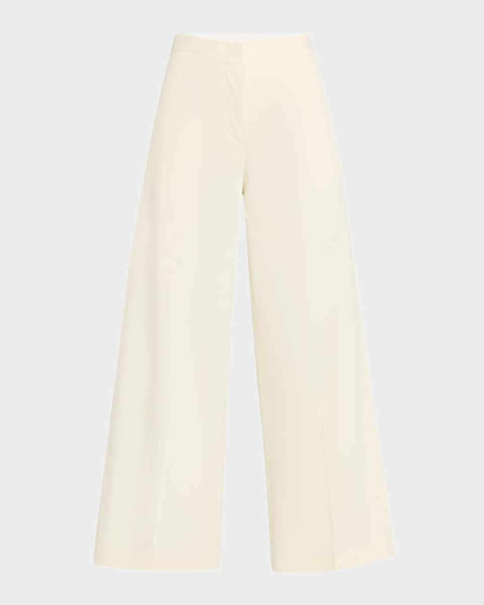 Cropped Wide-Leg Cotton Gabardine Trousers